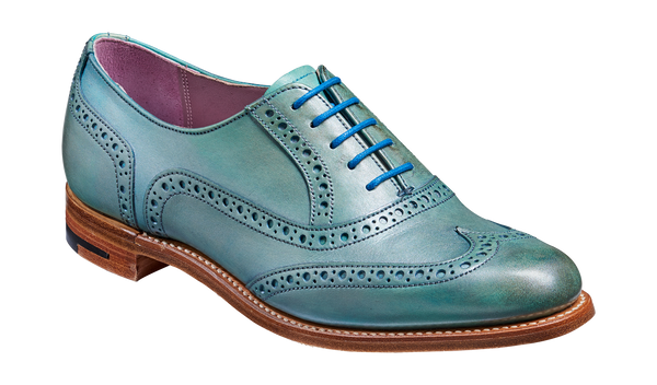 Santina – Aqua Silver Hand Painted